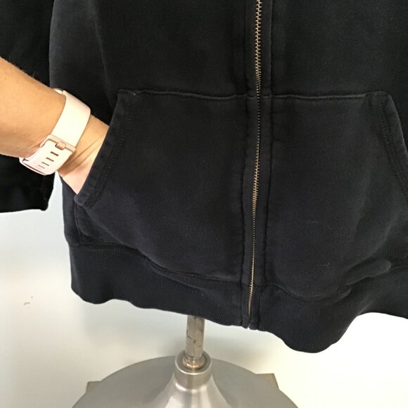 TNA Full Zip Boyfriend Hooded Jacket Black Size XL - Picture 3 of 14